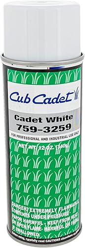 Miniatura 3 de CUB CADET 759-3259 Cadete Blanco Pintura en aerosol 12oz Aerosol Spray Can IH-991115-R2