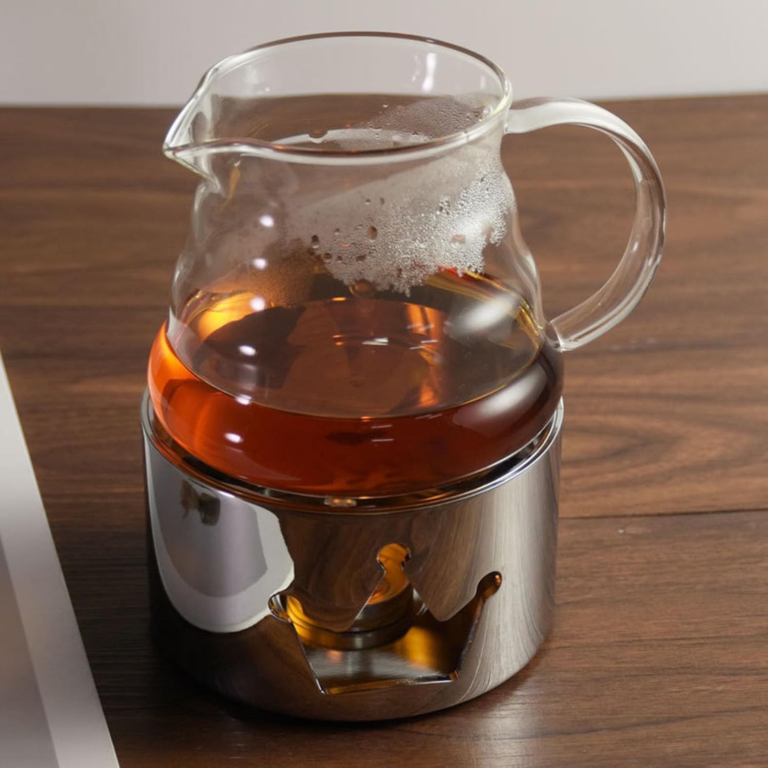 Stainless Steel Office Teas Warmer Safe Hollowed Out Round Base Heater Teapot Heating Accessories Kitchen Accessory Elegant Teas Warmer