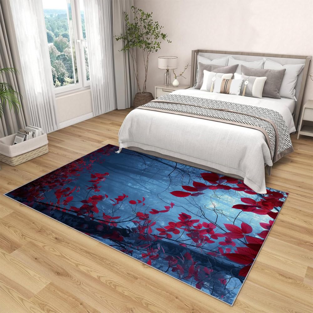 Tapis traditionnel pour chambre à coucher lavable et sécurisé
