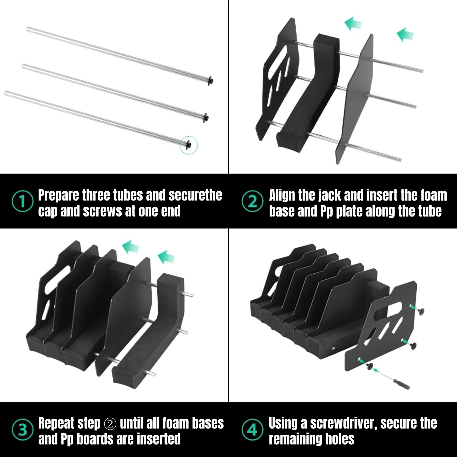 Supporto per Pistola in Schiuma Eva Morbida da 4/6/8 Slot per armadietto Porta-Pistola per riporre Armi da Fuoco, Revolver, Pistole e Altri Oggetti