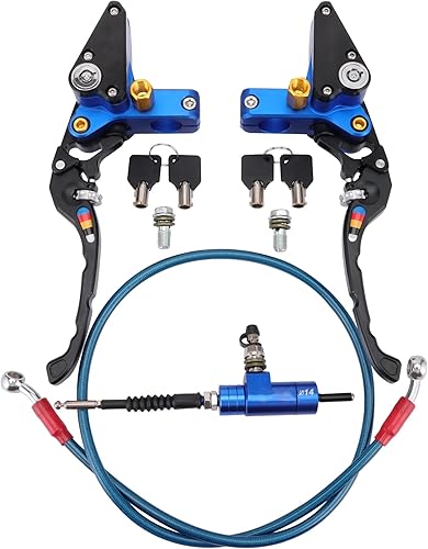 GOOFIT Bomba de freno de embrague hidráulico CNC de 0.866in, palanca de cilindro maestro, ajustable, universal para motocicleta, motocicleta,