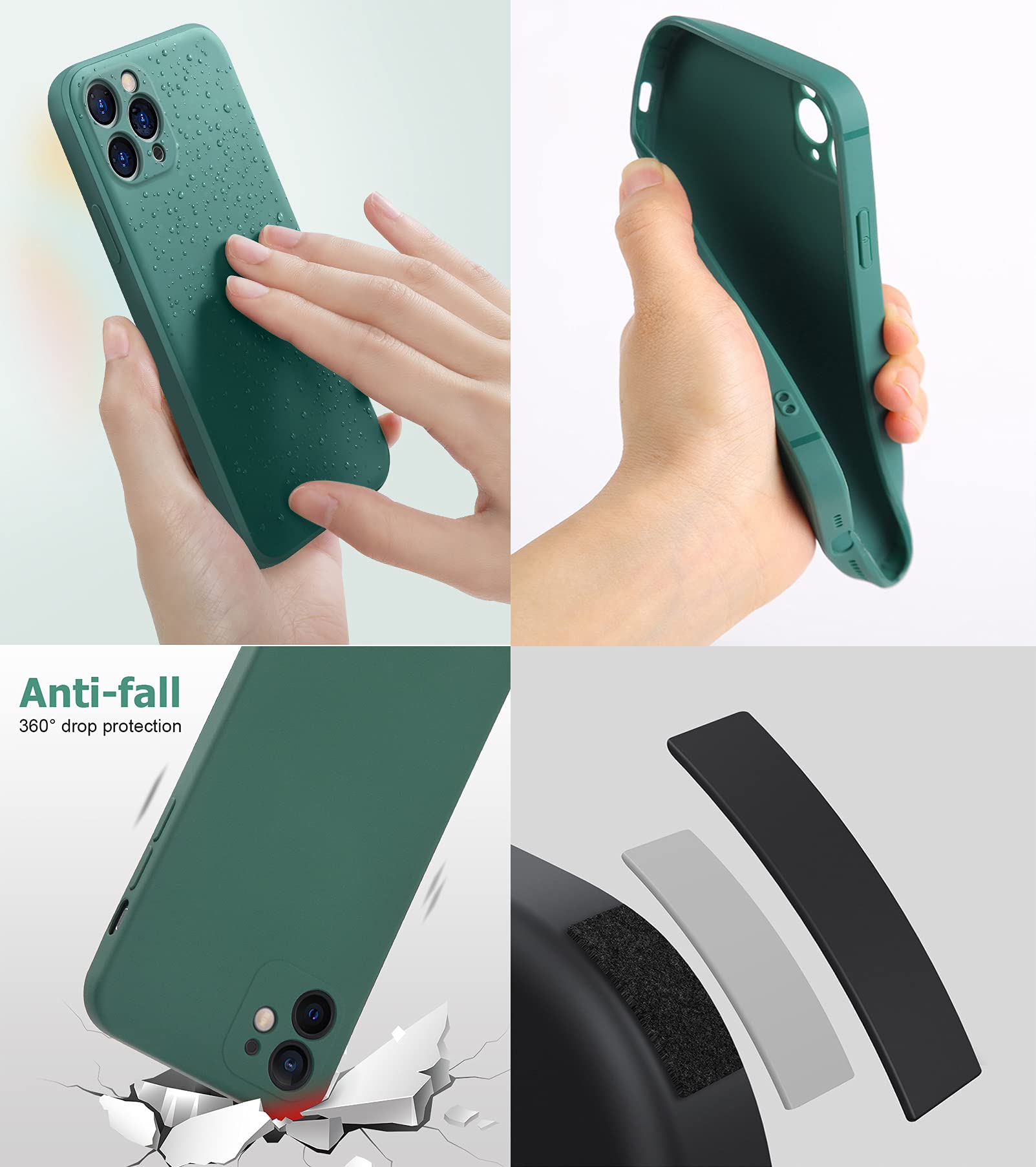 TEYYOS Cover per Oppo Reno8 5G, Custodia Protettiva con Supporto, Robusto Antiurto TPU Dual Layer Armour Case - Nero