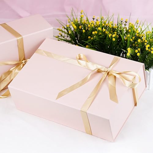 Miniatura 7 de HavrePac Paquete de 4 cajas de regalo grandes de 13.8 x 9 x 4.3 pulgadas, cajas de regalo de lujo con tapas, caja de regalo con cierre magnético