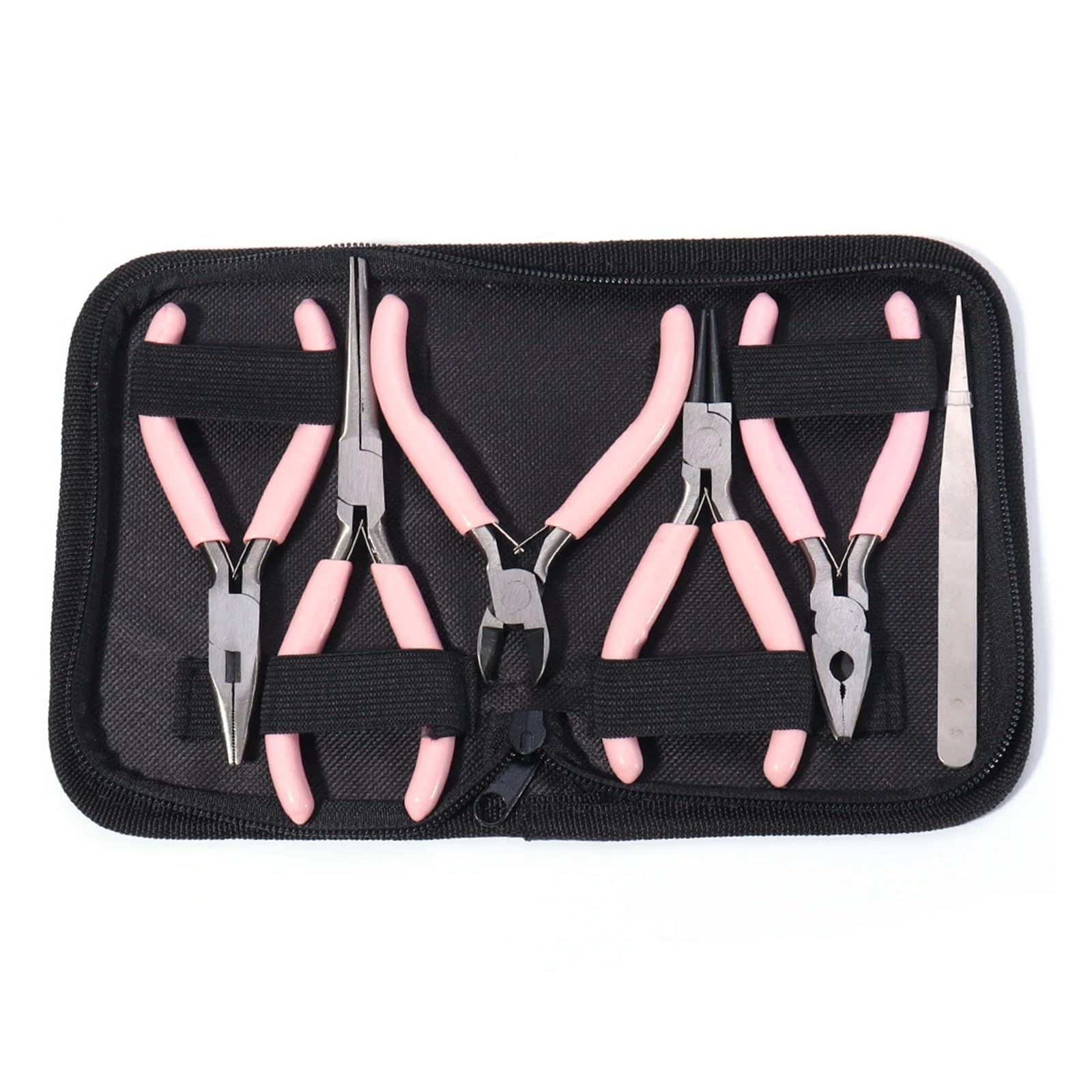 Ensemble de pinces pour bijouterie Kit de 1 ou 6 pinces à bijoux en acier inoxydable - Pince bec rond et coupe-fil for la création, le perlage autres loisirs créatifs(1 Set)