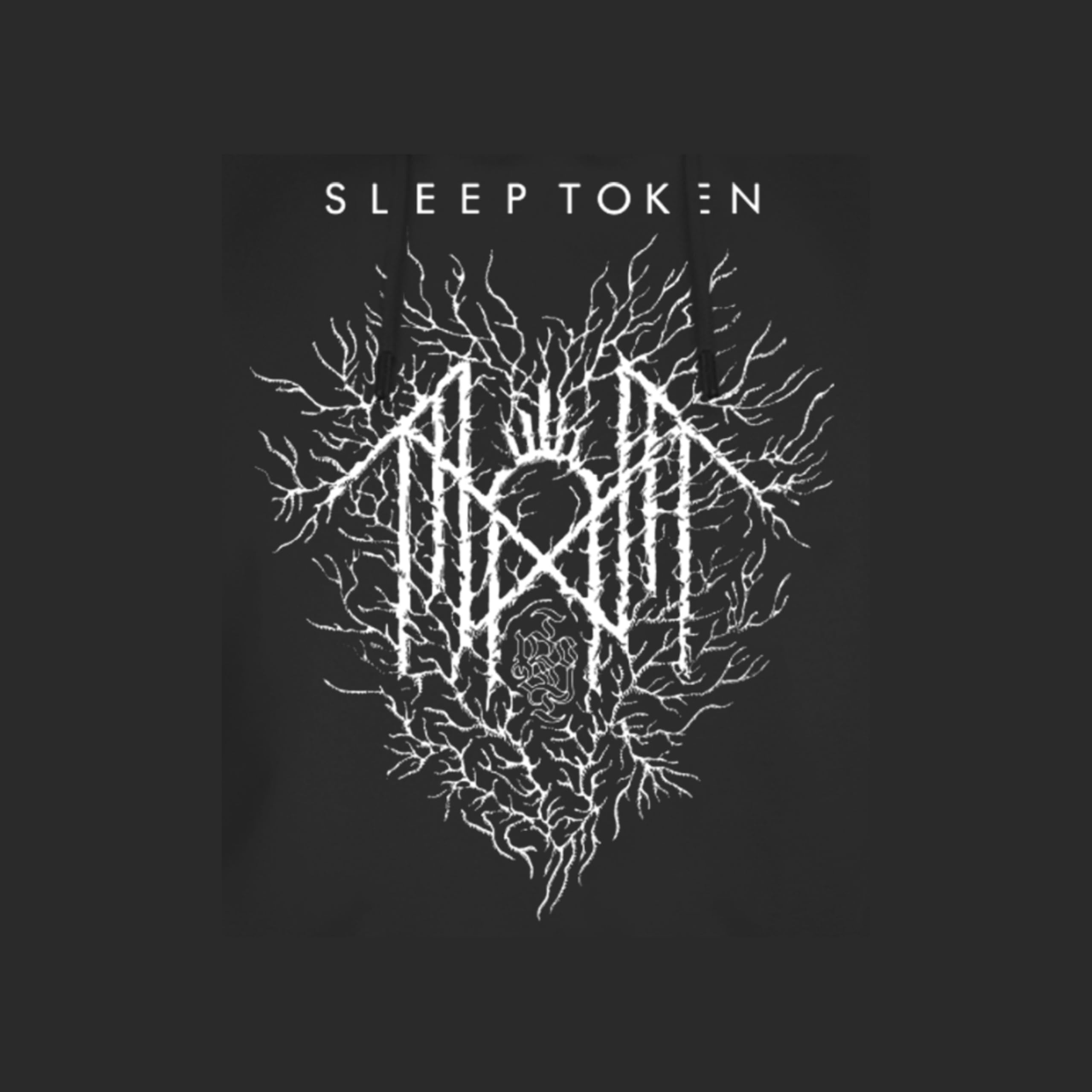 Sleep Token Hoodie Tiefentabelle Erwachsene Vorder- und Rückseite Druck Schwarz Kapuzen-Sweatshirt Metall Rock Band Bekleidung