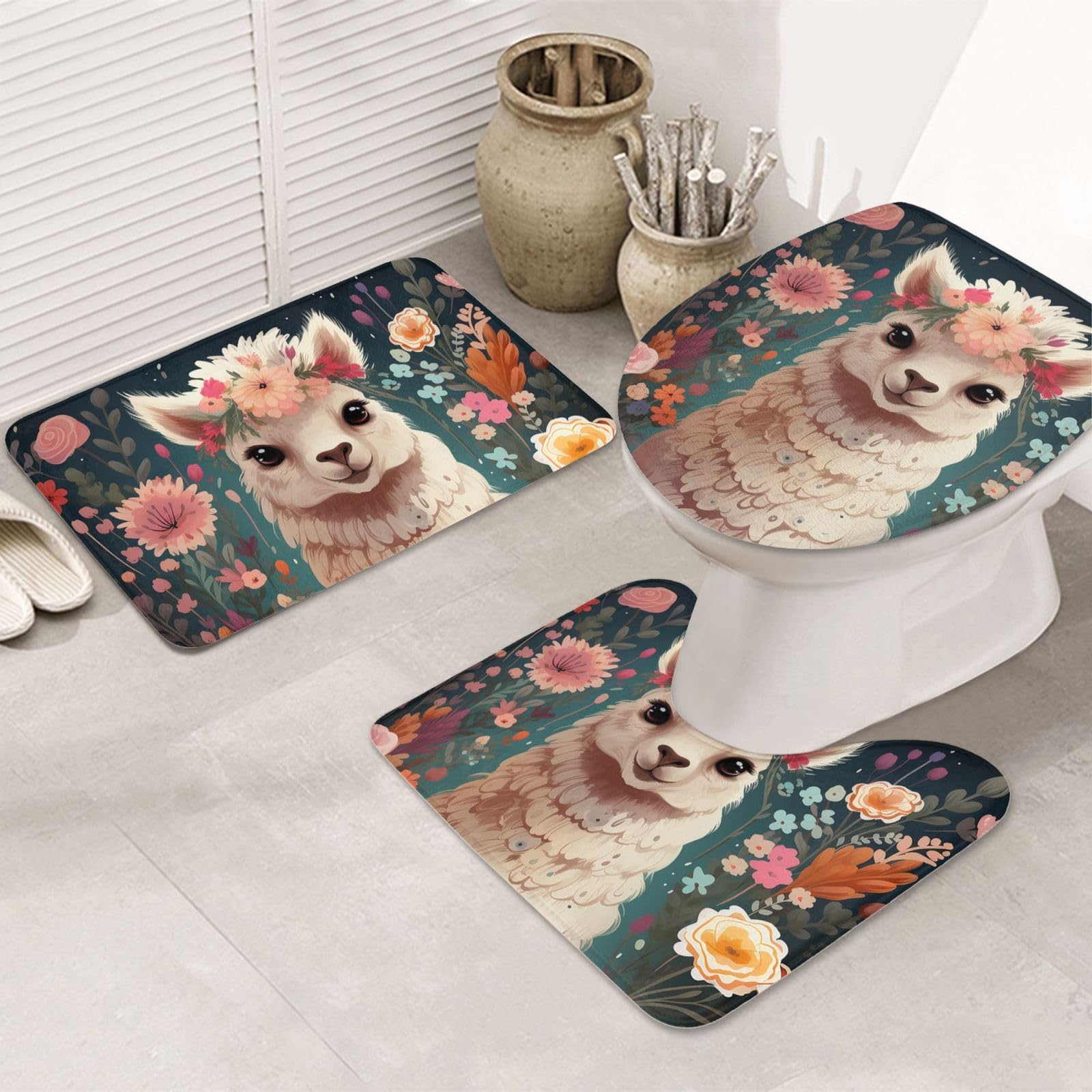 Tapis de bain antidérapant OUSIKA fini les glissades avec ce lot microfibre U