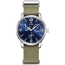 SEAKOSS 40mm Automatic Mechanical Wristwatch 1963 Seagull ST1780 Movement Vintage Pilot Watch for Men, Power Reserve Indicator, Date Display, Sapphire Crystal, 5ATM Water Resistant