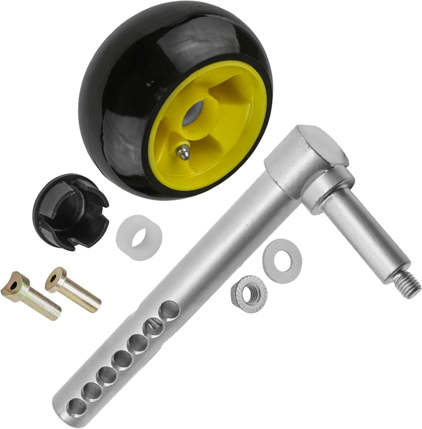 Caltric Front Deck Wheel with Arm Compatible with John Deere 2210 4010 4110 4115 4210 4310 4410 4510 4610 4710 Serial Number (040001)
