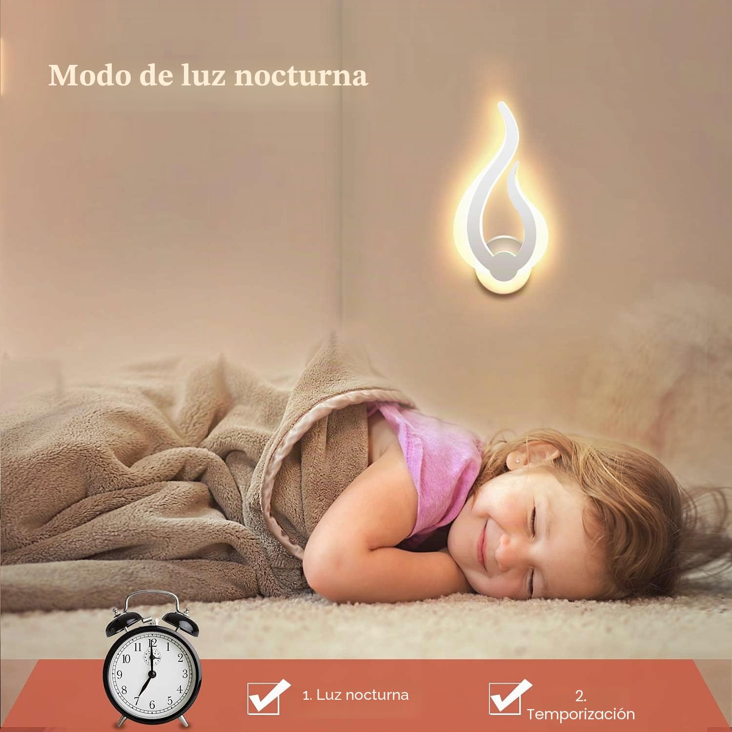 Lightess 2 Piezas Apliques de Pared LED Regulable Inteligente 2.4G Lámpara de Pared Control de Aplicaciones y Control Remoto Luz Interior Moderna Brillo Ajustable para Sala, Escalera, (2700K-6500K) | Luz de Pared 2.4G, 2700K-6500K Brillo Ajustable, Contro