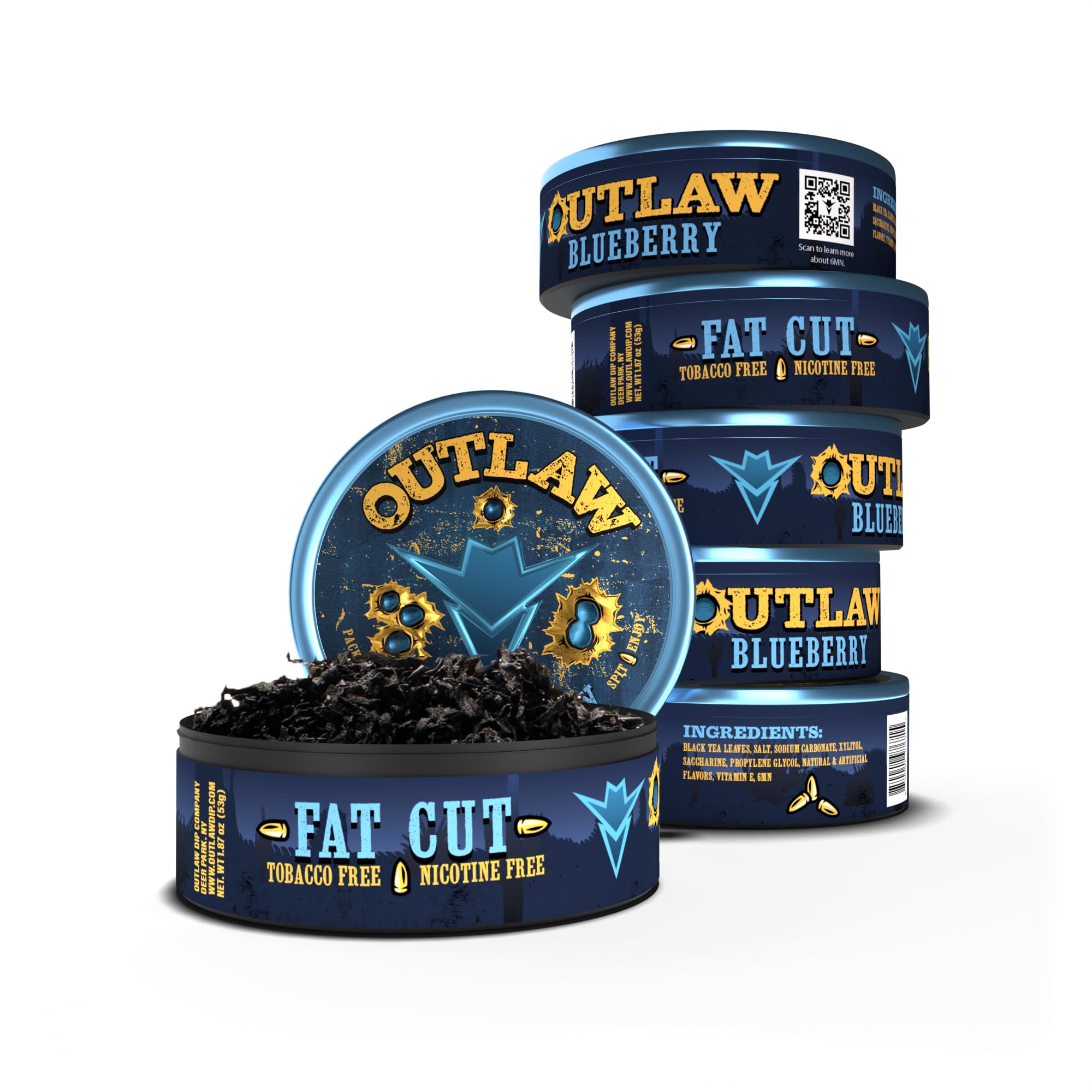 Outlaw Dip - Backwoods Blueberry - Fat Cut - 6 Pack