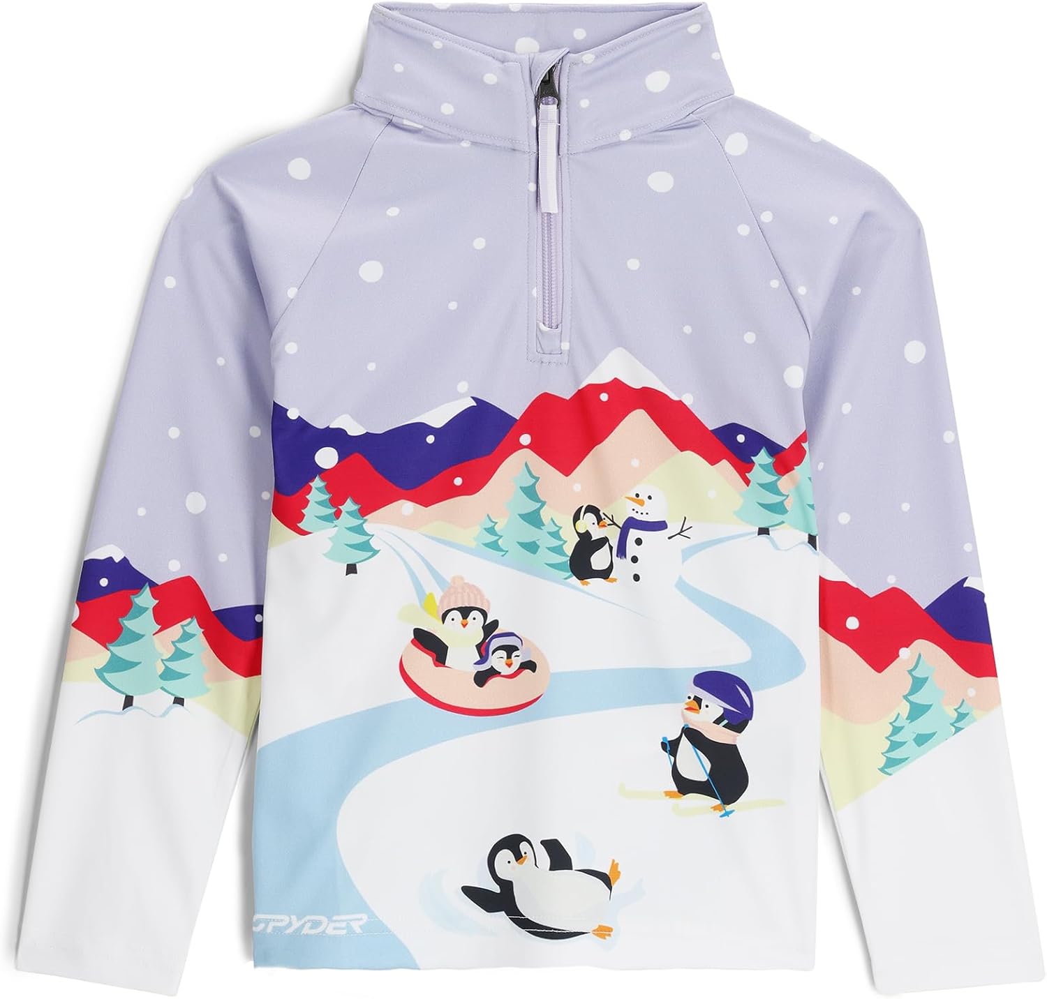 Spyder Girl's Reflect Half Zip T-Neck Ski Base Layer Jacket