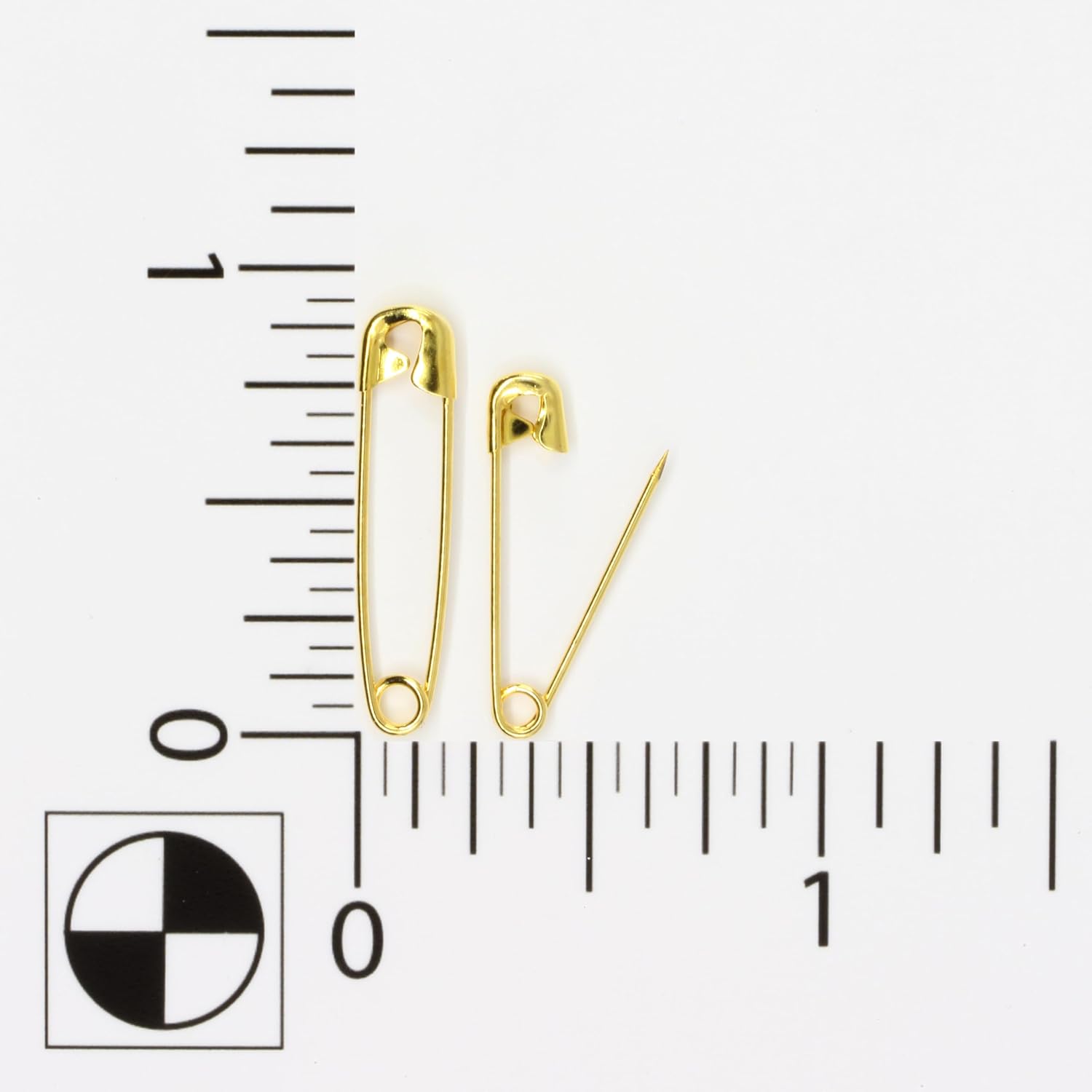 Dritz Brass Safety Pins, 3/4" and 7/8", 200 Count