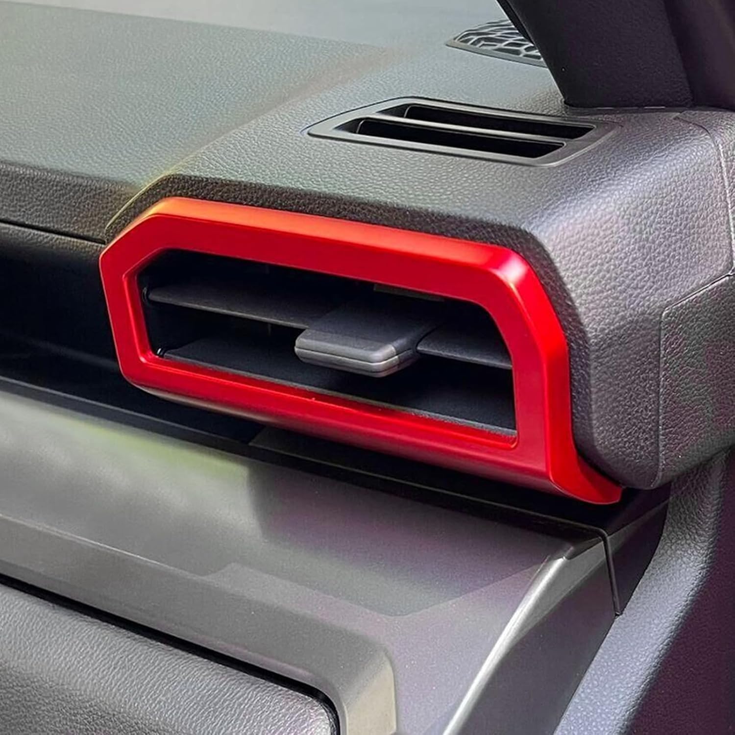 JDMCAR Dashboard Side Air Vent Outlet A/C Decorative Cover Trim Compatible with 2024 2025 2026 Toyota Tacoma and 2025 2026 Toyota 4Runner Accessories, Car Interior Trim Decoration Covers (2 PCS, Red)