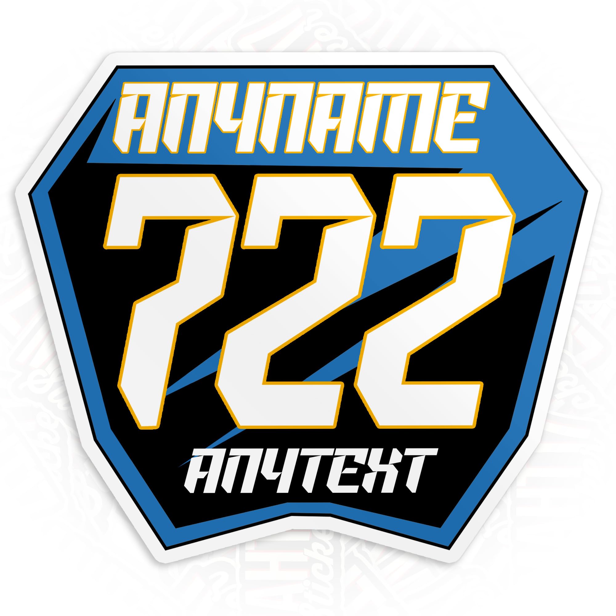 Custom Motocross Rider Name Number Sticker Personalized Dirt Bike | Waterproof Vinyl Sticker For Water Bottle Car Motorcycle Dirt Bike ATV And Motocross Racing Gear