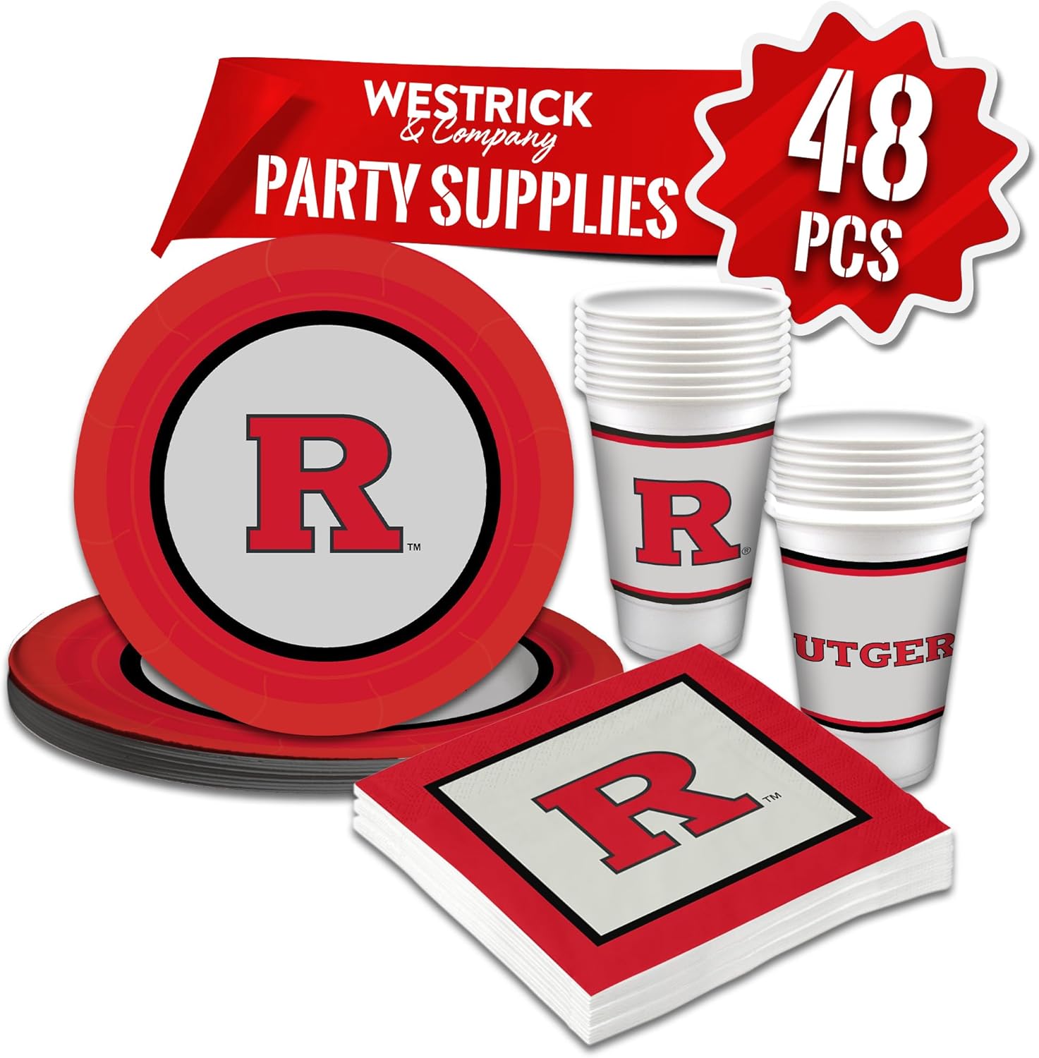 Rutgers Scarlet Knights 48 Piece Party Pack