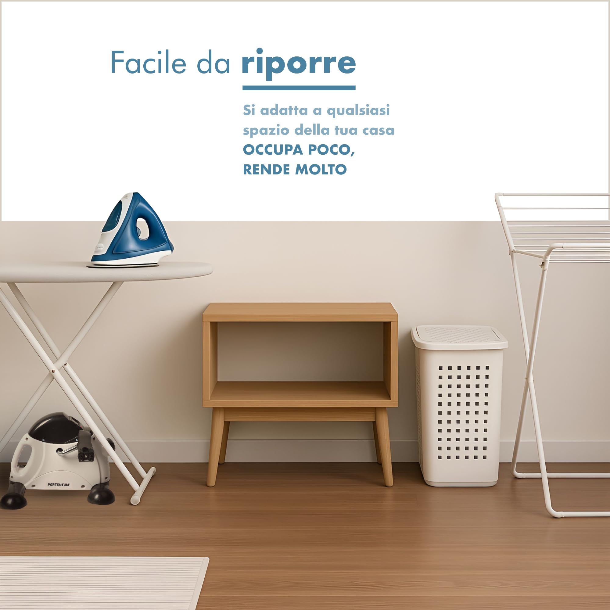 PORTENTUM Pedaliera riabilitazione con schermo LCD 6 funzioni – Mini cyclette da seduta per anziani per braccia e gambe, con resistenza regolabile e maniglia per trasporto