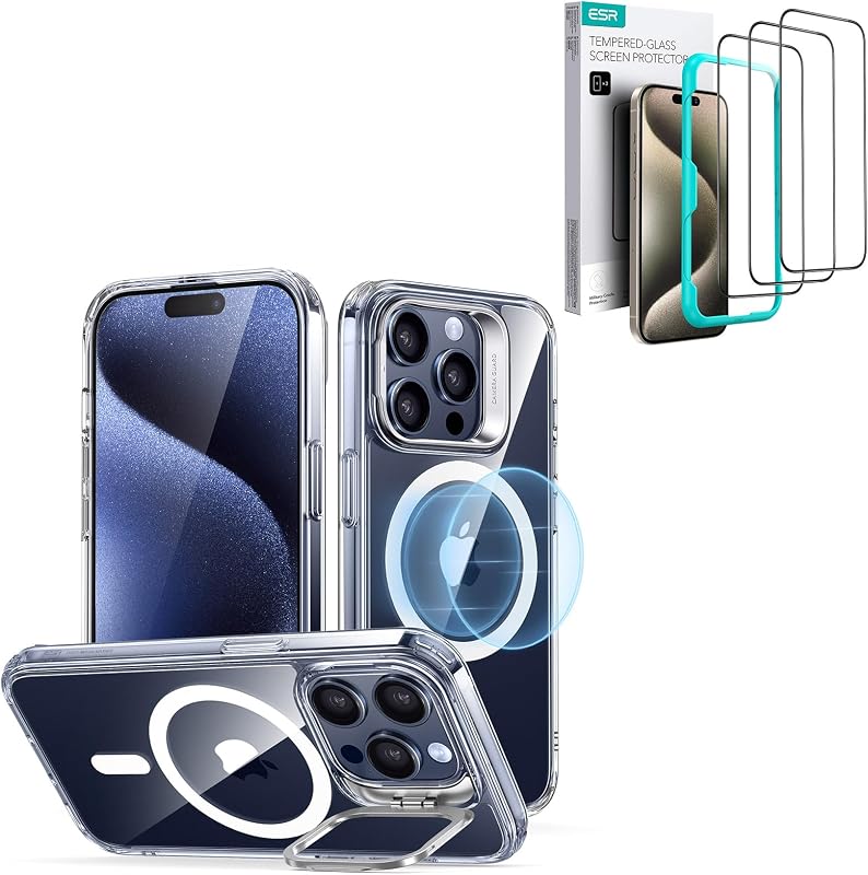 funda para iPhone 15 Pro con protector de pantalla