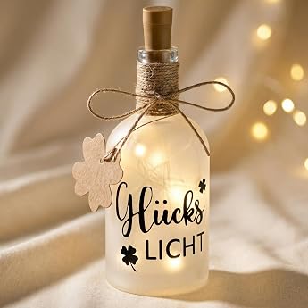 BBTO LED Bottle Light with Saying with Cork Fairy Lights Lucky Light