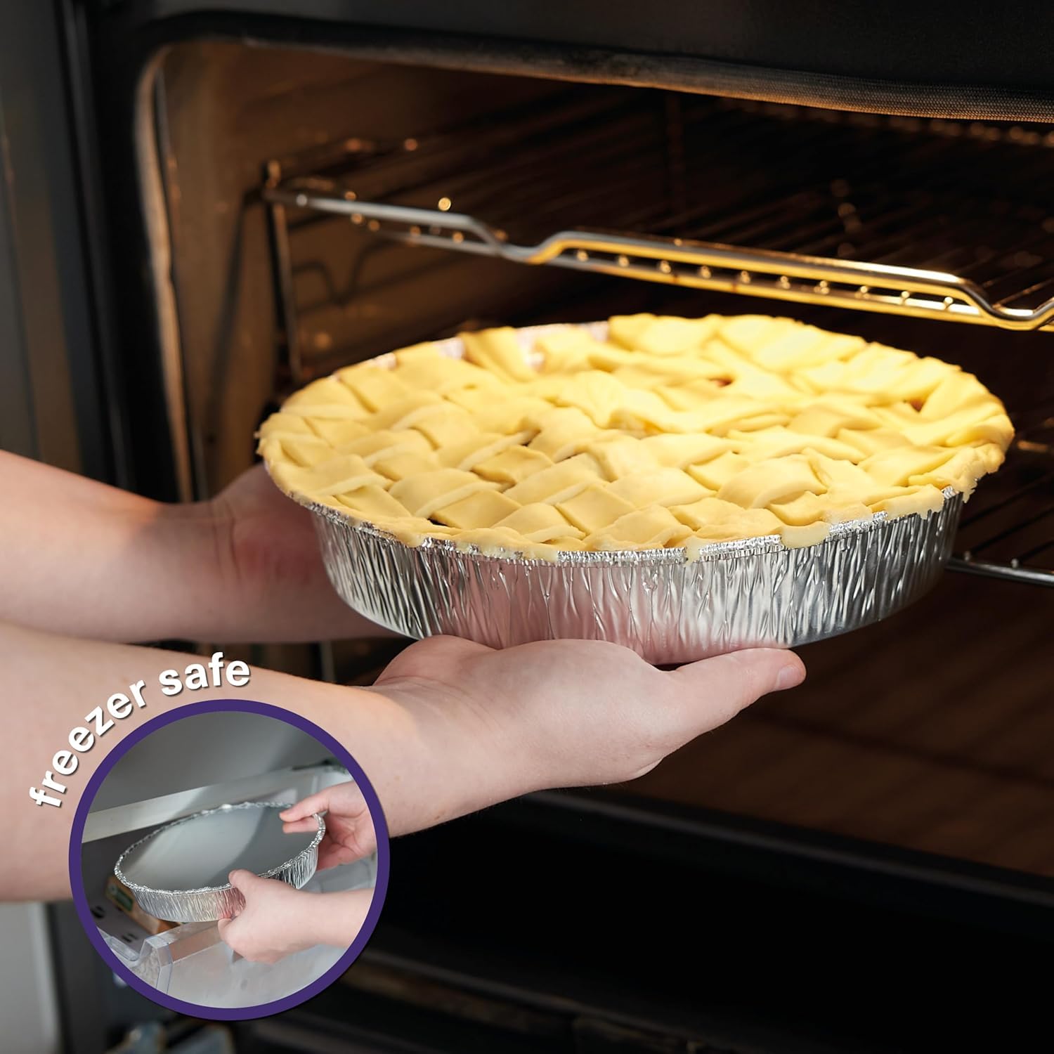MATANA - 120 Runde Backbleche aus Aluminiumfolie, Alu Backformen Einweg, Aluschalen Rund, Aluformen für Linzertorte - (23cm/1060ml)