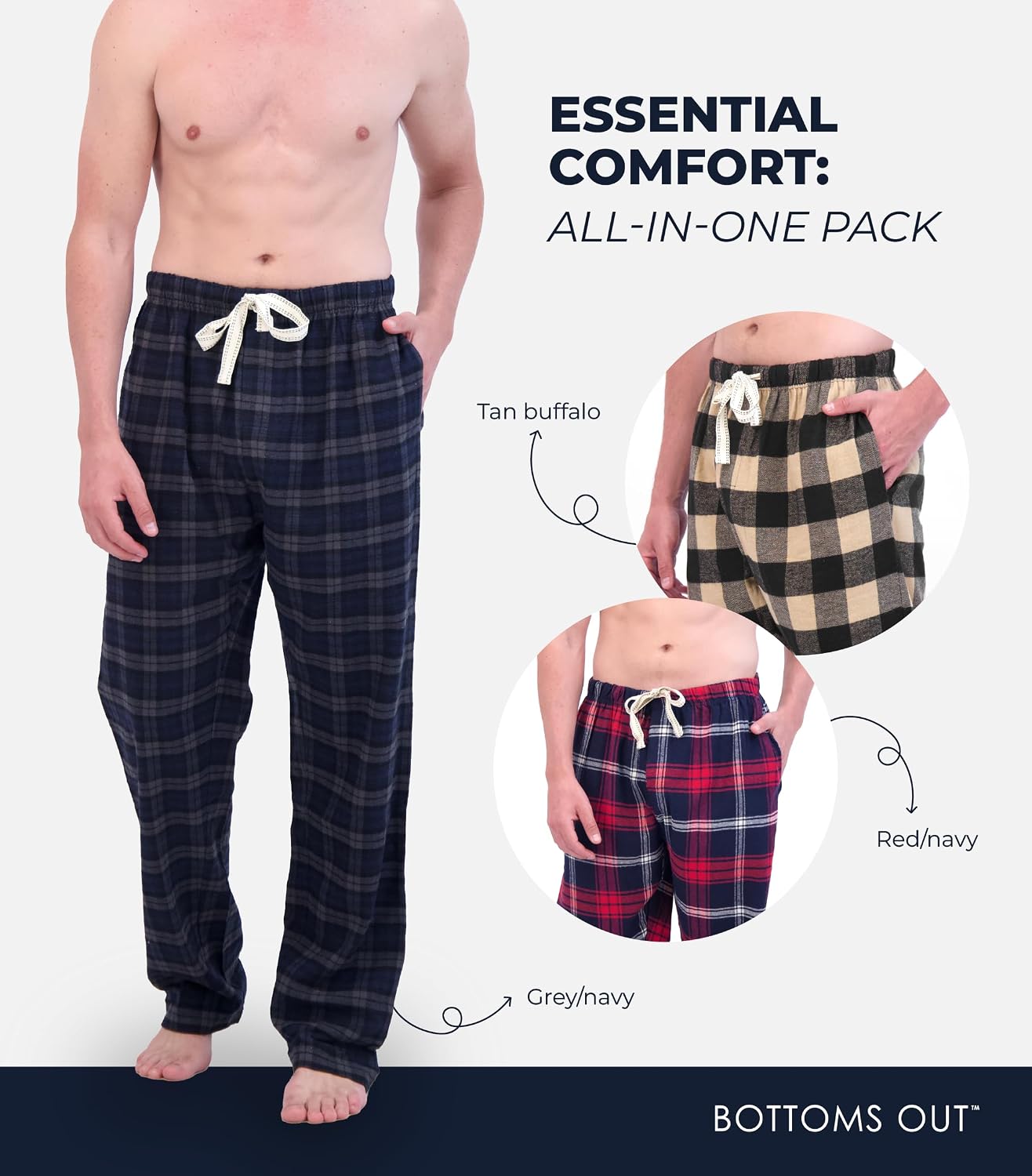 Bottoms Out Flannel Pant 3 Pack