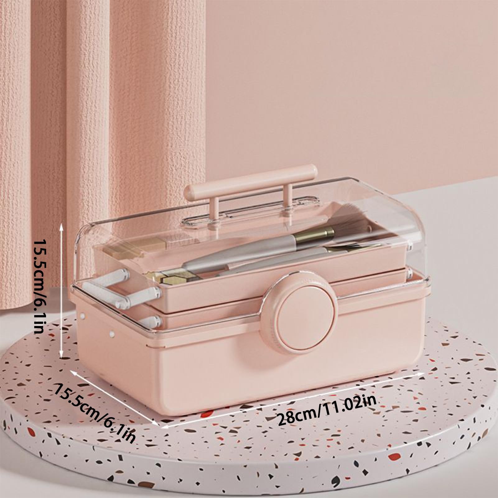 Caja de accesorios para el cabello portátil organizador compacto estuche de