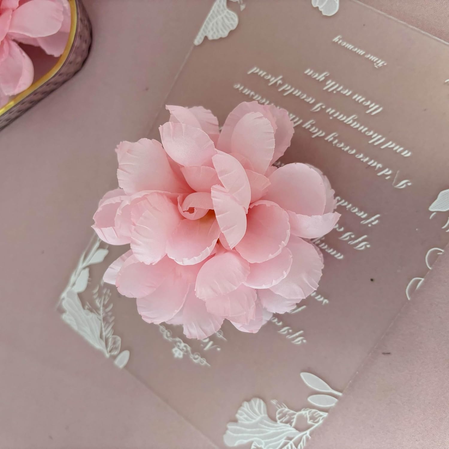 Floating Flowers for Floating Candle Centerpieces, 12pcs Faux Flower Head for Wedding Centerpieces (Pink) - Image 6