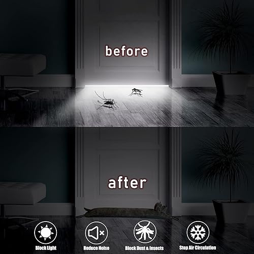 Miniatura 5 de Marwood Tope decorativo para debajo de la puerta, de 32 pulgadas, para puerta y ventana, tapón de aire de animal con peso, bloqueador de ruido