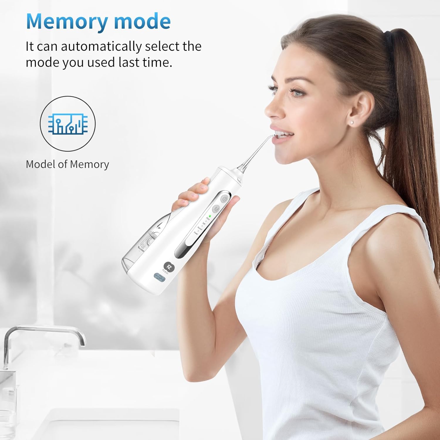Advanced Cordless Dental Water Flosser for Teeth – Portable Oral Irrigator with 300ml Tank, USB-C Rechargeable, IPX7 Waterproof Electric Teeth Cleaner for Braces & Sensitive Gums
