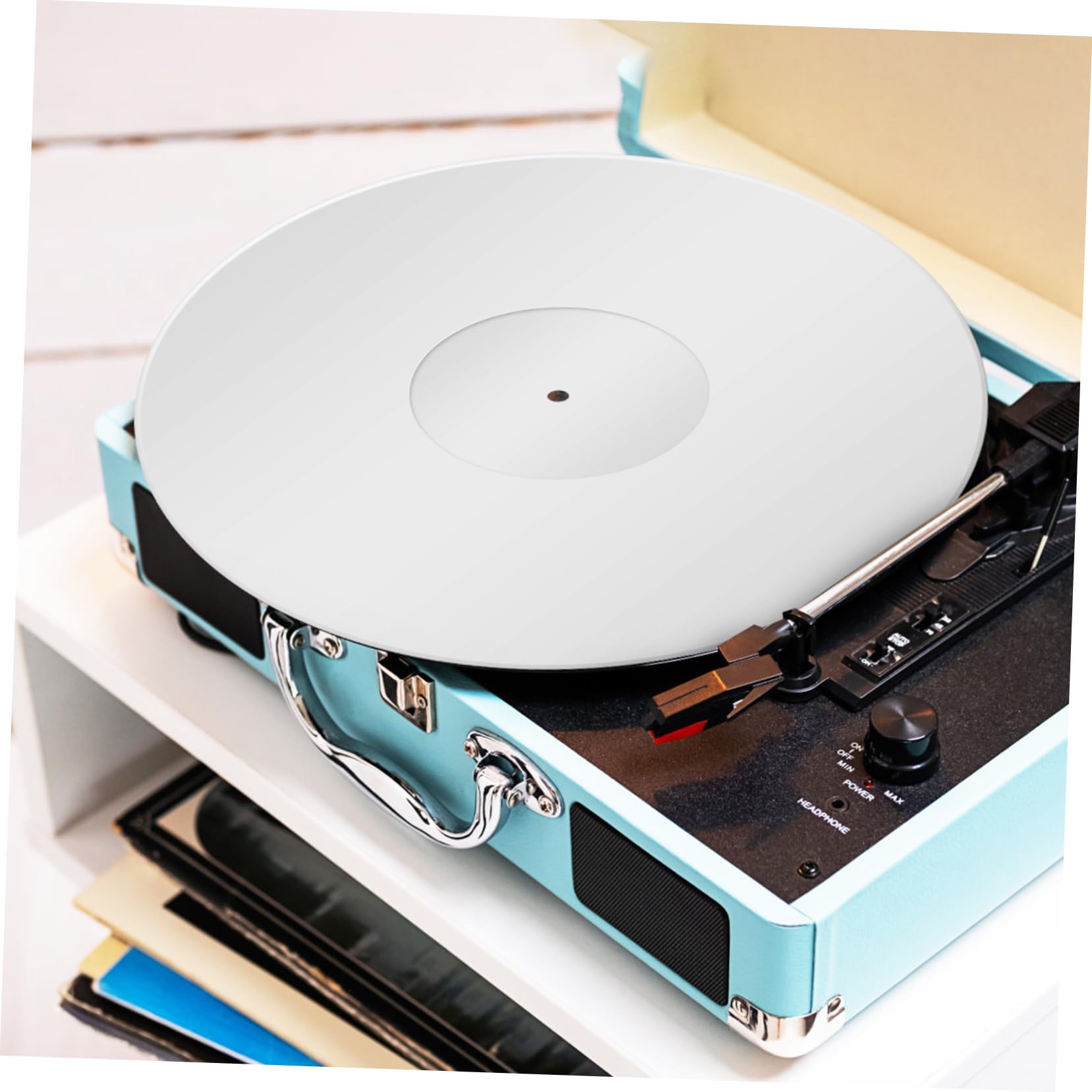 Alasum Alfombrilla De Acrílico Antiestático Para Tocadiscos De Diseño Antideslizante y La Reproducción De Accesorio Para Reproductores De Discos