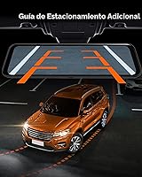 Vista 8 de WOLFBOX Cámara de espejo retrovisor 4K de 12 pulgadas con WiFi de 5.8 GHz y control de voz, cámara de espejo inteligente frontal y trasera, cámara