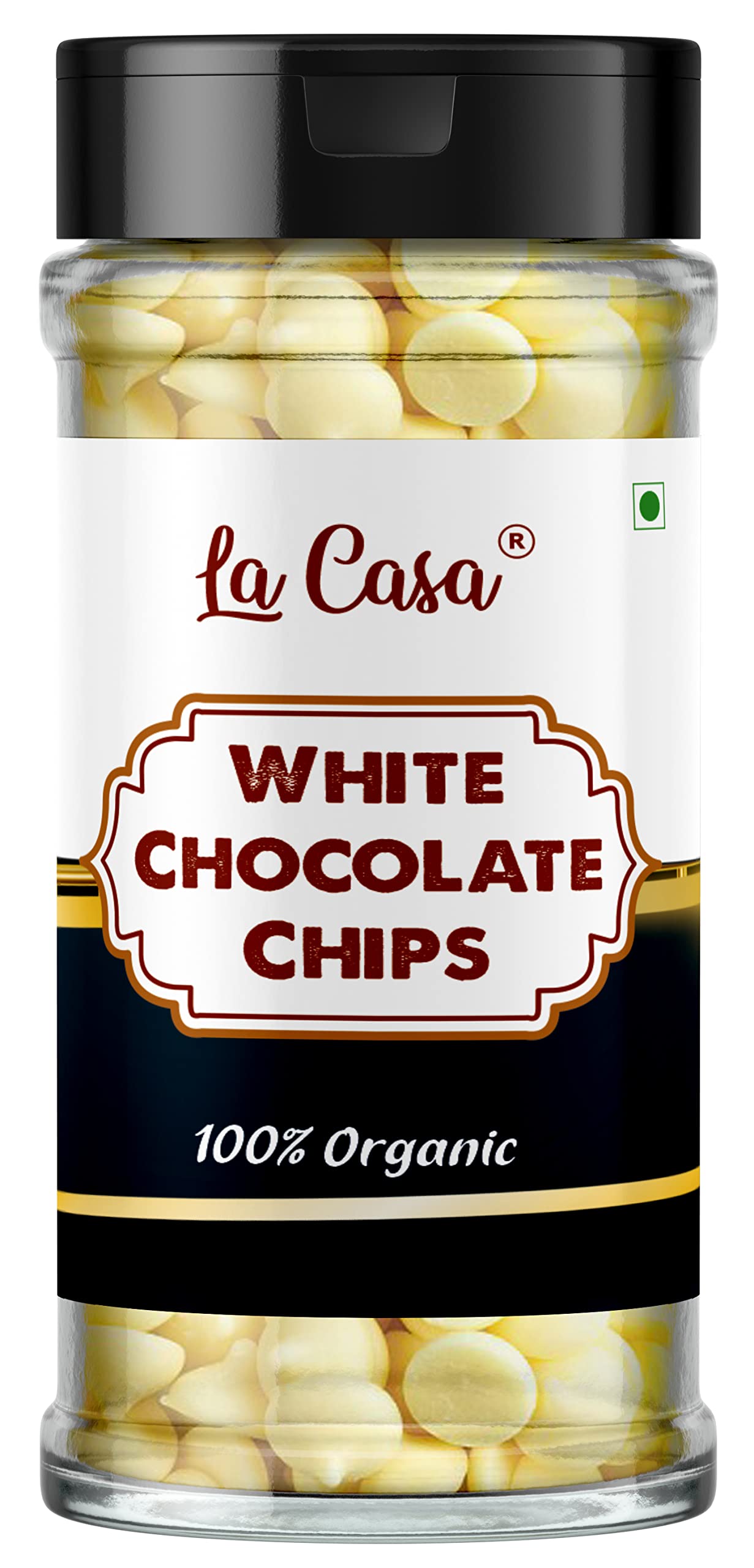 La Casa White Chocolate Chips | Ideal for Baking & Garnishing | 100g |