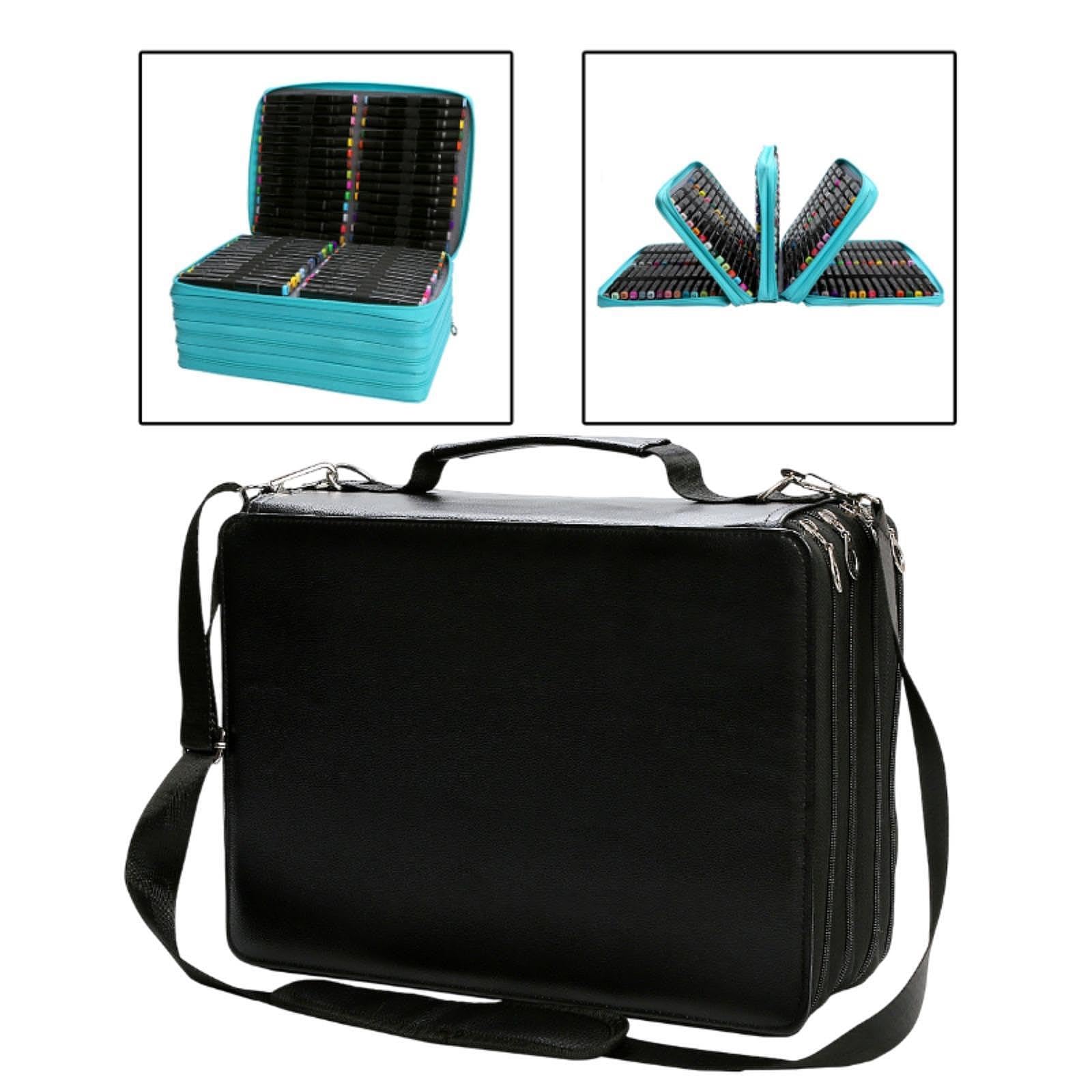 MagiDeal Étui à marqueurs, étui à Crayons, Organisateur de Crayons, Porte-marqueurs Professionnel, Organisateur de Rouge à lèvres pour Filles Peintre, Noir