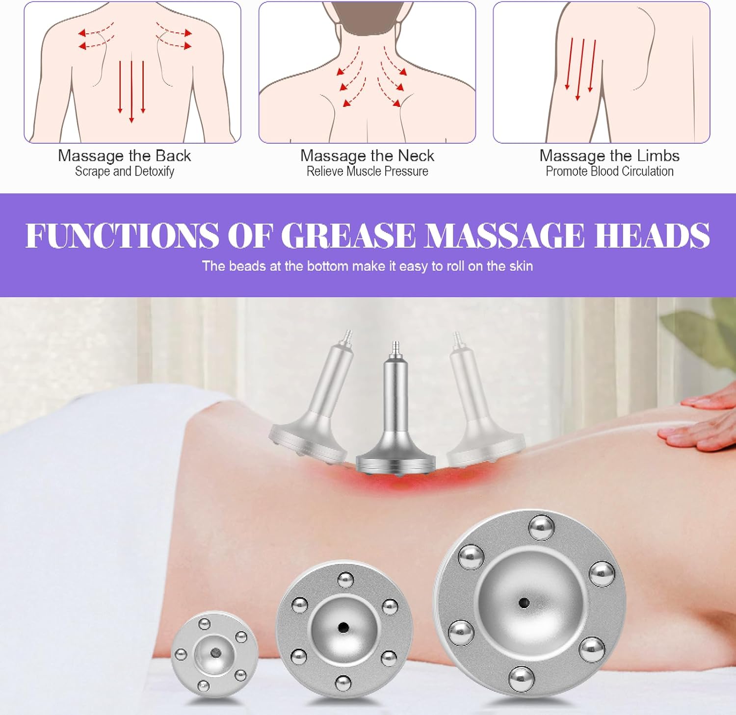 TFCFL Vacuum Therapy Machine - Back Massagers with 24 Pcs Vacuum Cups and 3 Pumps, Body Shaping Spa Skin Machine for Butt, Breast and Body Shape Massage, Cupping Therapy Set