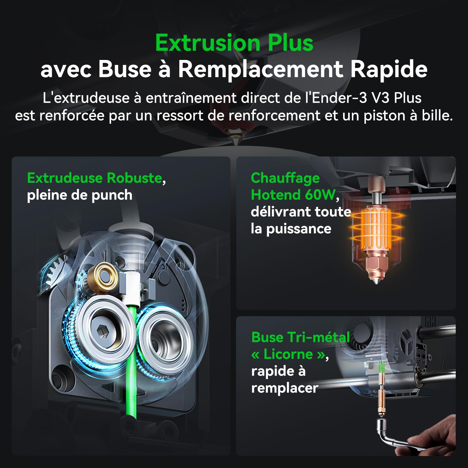 Creality Ender 3 V3 Plus 3D-Drucker, neu in 2024, 600 mm/s, Vollmetallgehäuse, verbesserter Extruder, Schnellwechseldüse, große Druckgröße, für Anfänger, professionelle Gamer, Bildungsbranche usw