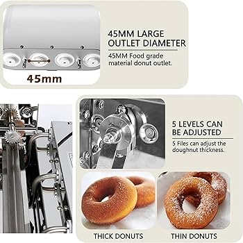Amazon｜業務用自動ドーナツ製造機、4列ステンレスドーナツ