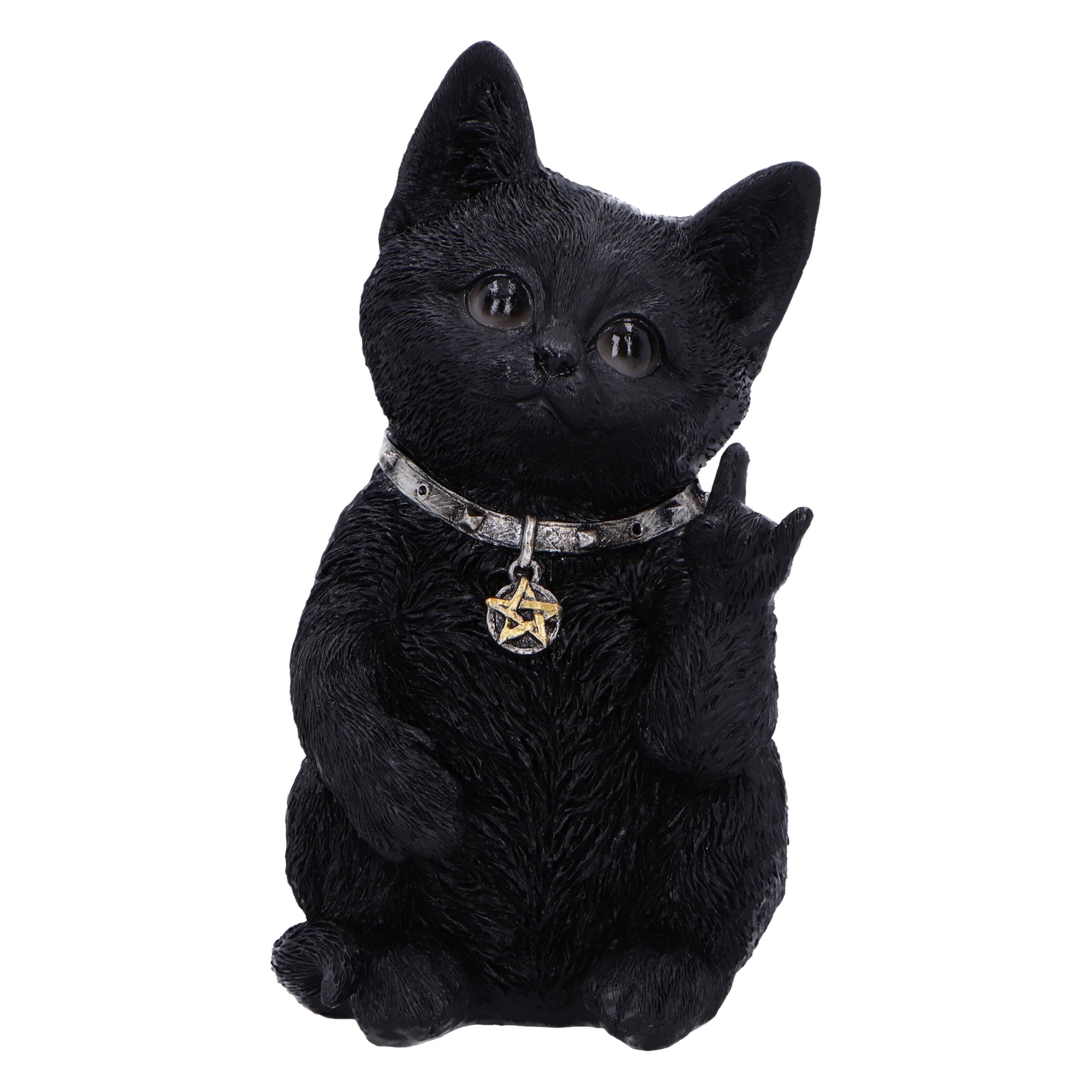Nemesis Now Metallicat Cat Plus Fingers 16.5cm, Resin, Cast in the Finest Resin, Expertly Hand-Painted