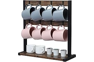OROPY Wooden Coffee Mug Holder Stand for Countertop