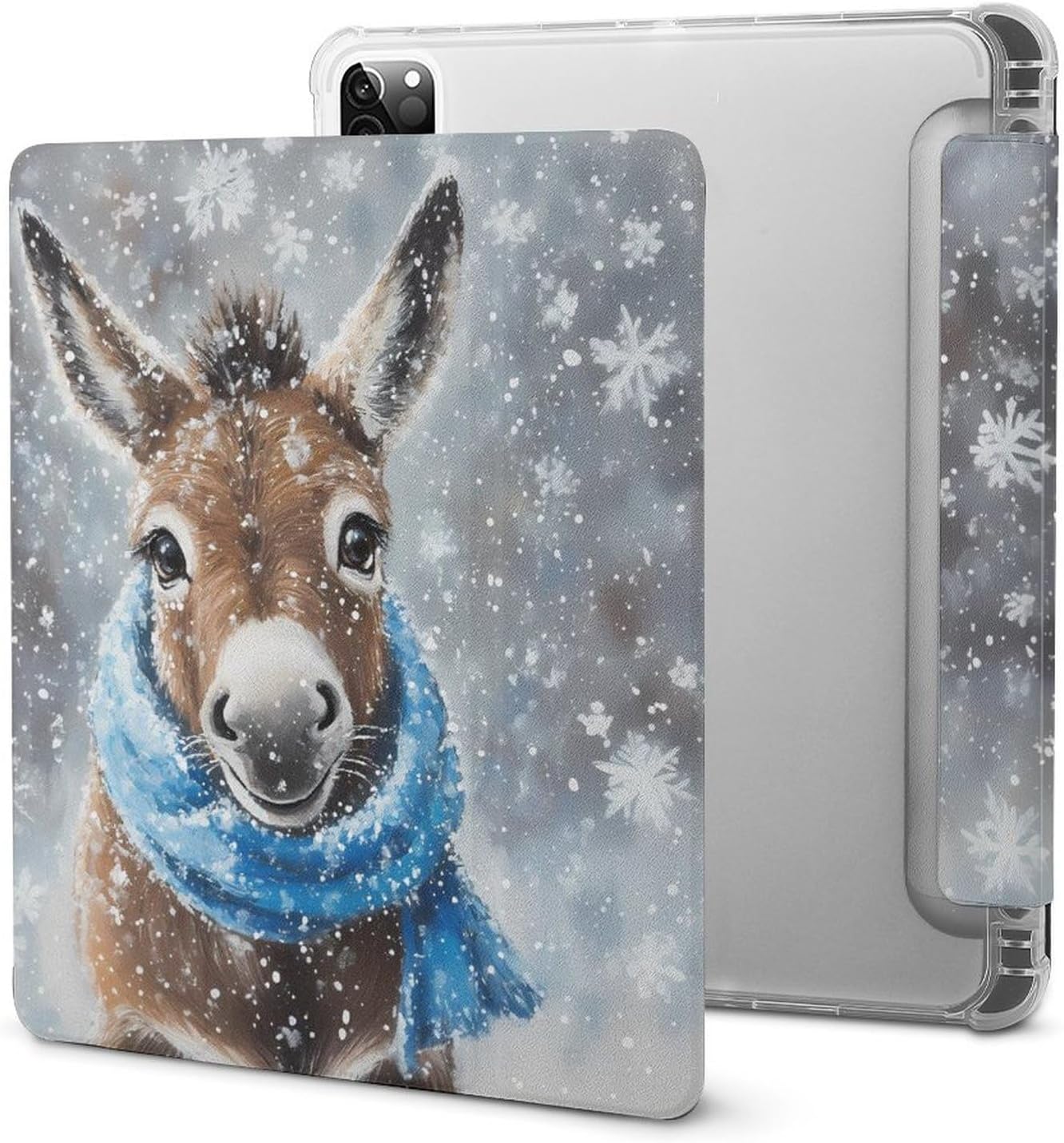 Donkey in Snowy Day for IPad Pro/Air/2020/2021 Case image 5