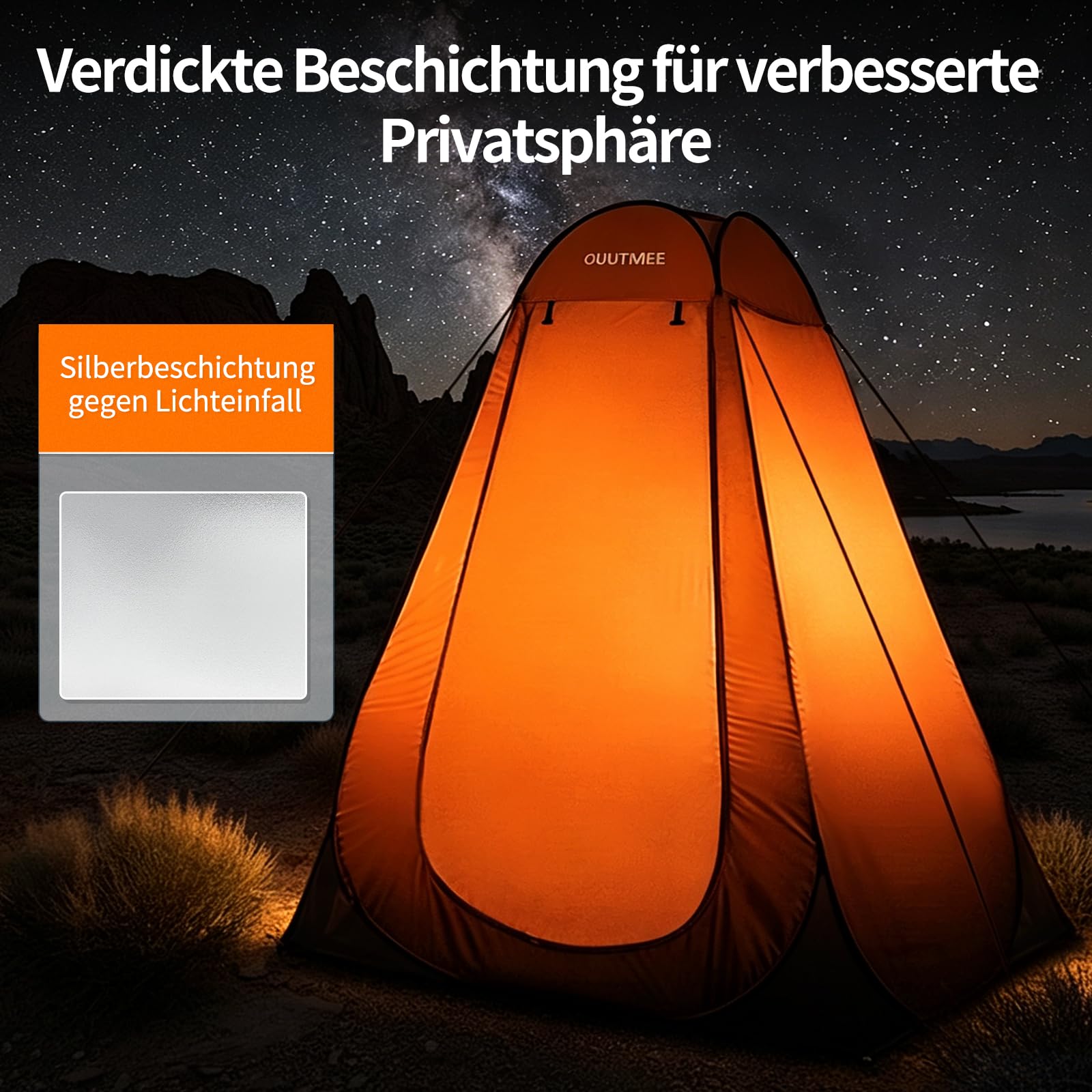 OUUTMEE Tenda da doccia, tenda per toilette da campeggio, spogliatoio portatile pop-up per spogliatoio, tenda mobile da spiaggia, tenda per WC all'aperto, protezione UV, tenda per spogliatoio