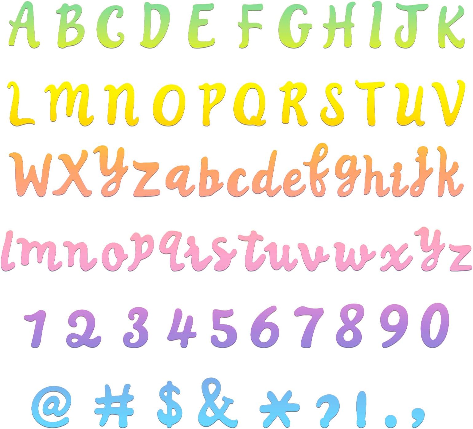 INFUNLY 71pcs Alphabet Die Cut for Card Making A-Z Letters Capital 26 Letters Metal Die Cuts Numbers Embossing Stencil Template with Punctuation for DIY Scrapbooking Craft Paper Decor
