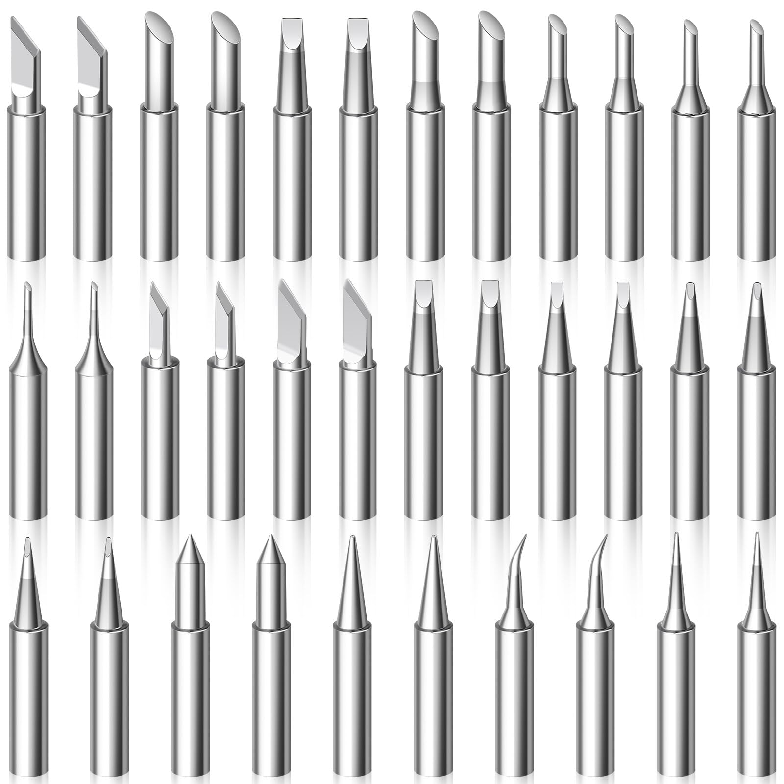 Lot De 6 Pointes à Souder En Cuivre Plaqué - Compatibles Stations 936, 937, 900M... - Formes K, SK, 1C, 3C, B, I - 10