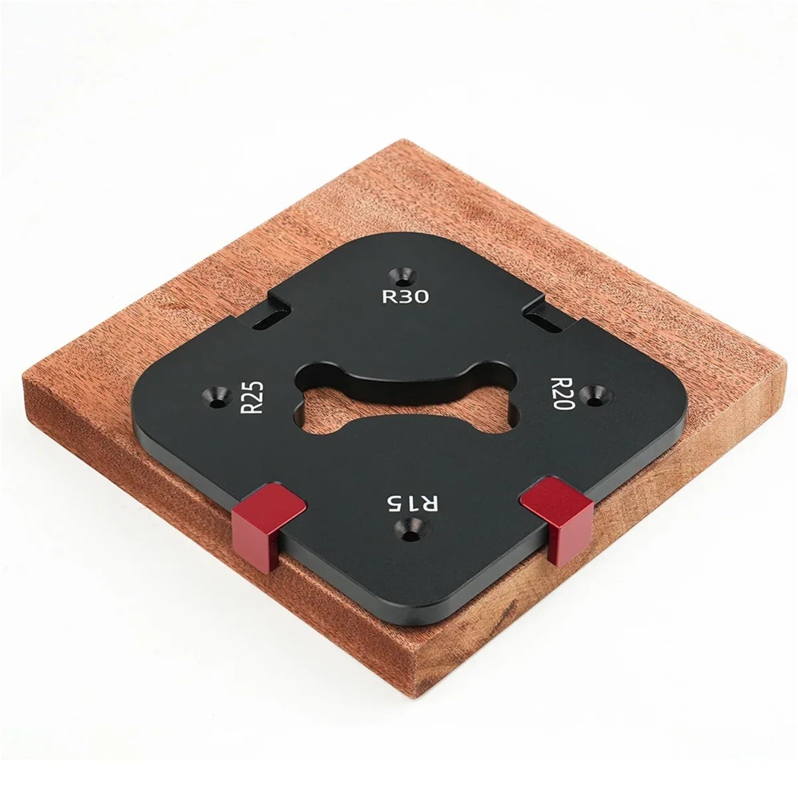 4-in-1-Fräser-Eckradius-Schablone, Fräser-Radius-Schablone, Aluminium-Bogenwinkel-Schablonen für die Holzbearbeitung, Fräs-Eckschablone