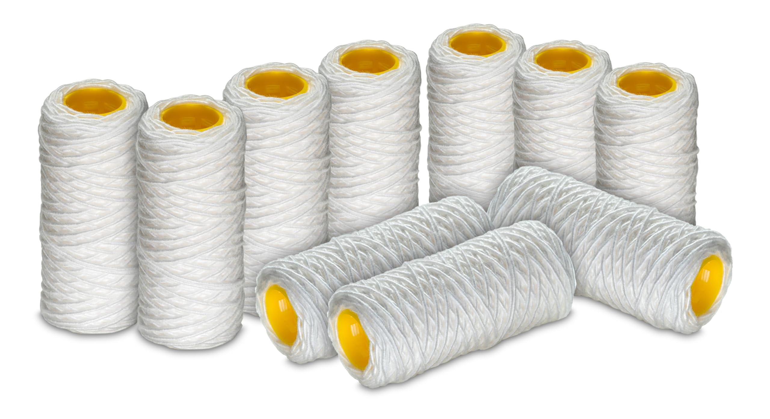 WK - Cartucho filtrante para filtro de agua en hilo enrollado, 10 unidades de 5 pulgadas con permeabilidad de 50 micras, práctico modo de usar y tirar