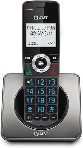 Miniatura 17 de AT&T GL2101-1M DECT 6.0 Teléfono doméstico inalámbrico con bloque de llamadas, identificación de llamadas, altavoz de teléfono dúplex completo,