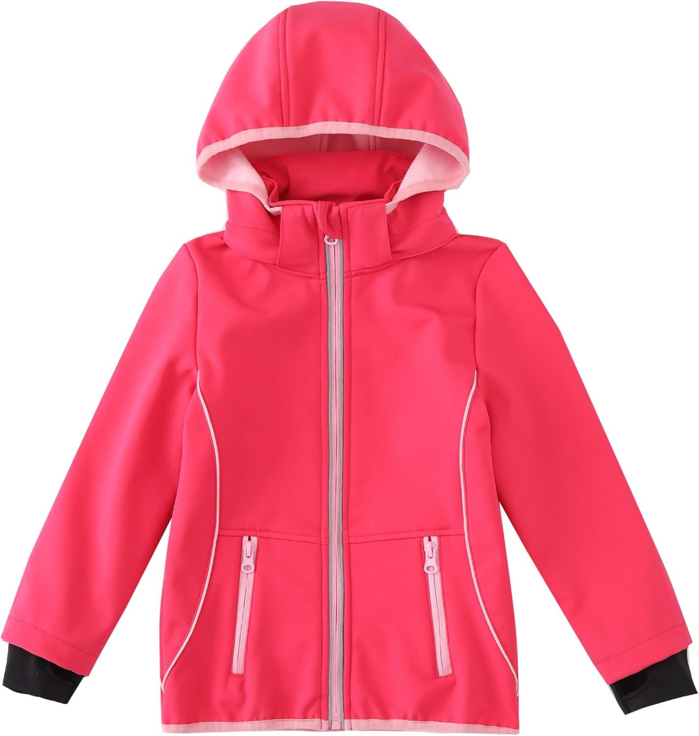 M2C Girls Hooded Fleece Lined Waterproof Windproof Jacket