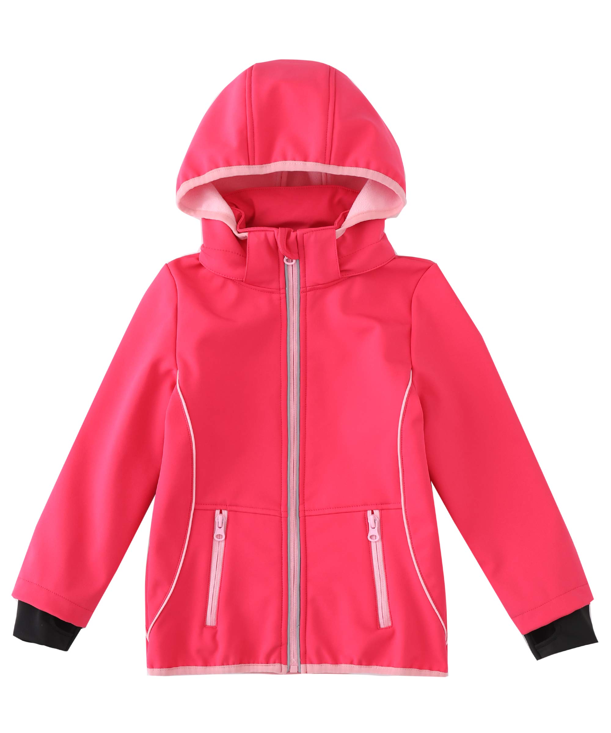 M2C Girls Hooded Fleece Lined Waterproof Windproof Jacket