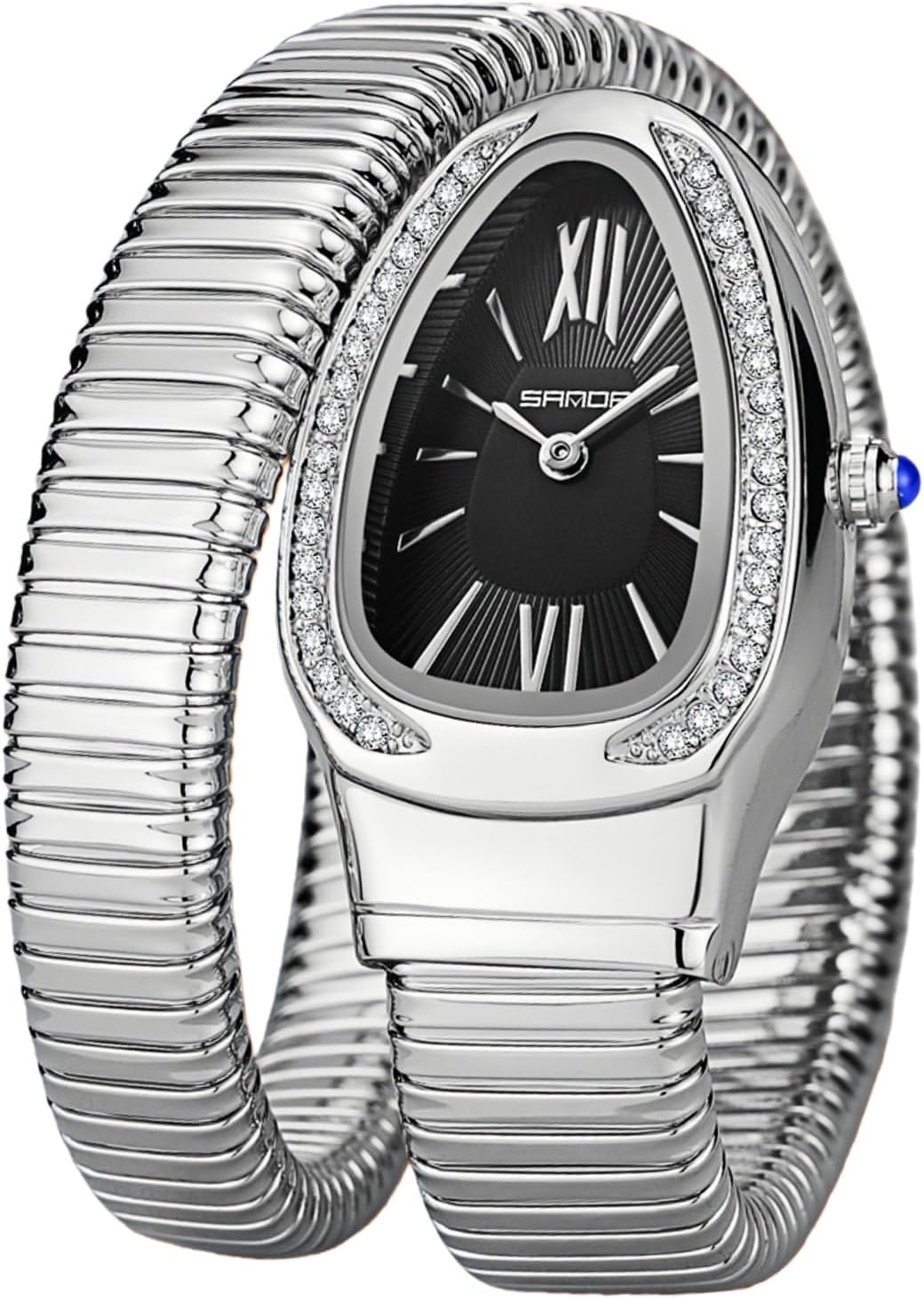 Gosasa Snake Bracelet Watch for Women, Elegant Bangle Wrist Watch with Flexible Wrap Strap Design, Fashion Jewelry Style Quartz Watch, Adjustable Cuff Watch for Dress & Gift - Image 5