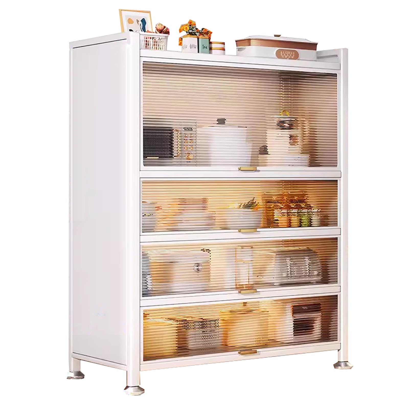 Generisch 5-stöckiges Bäckerregal für die Kaffeebar – Robustes Küchenregal, freistehender Vorratsschrank, rustikaler Organizer für die Küche, 57 cm, vielseitiges Wohnmöbel