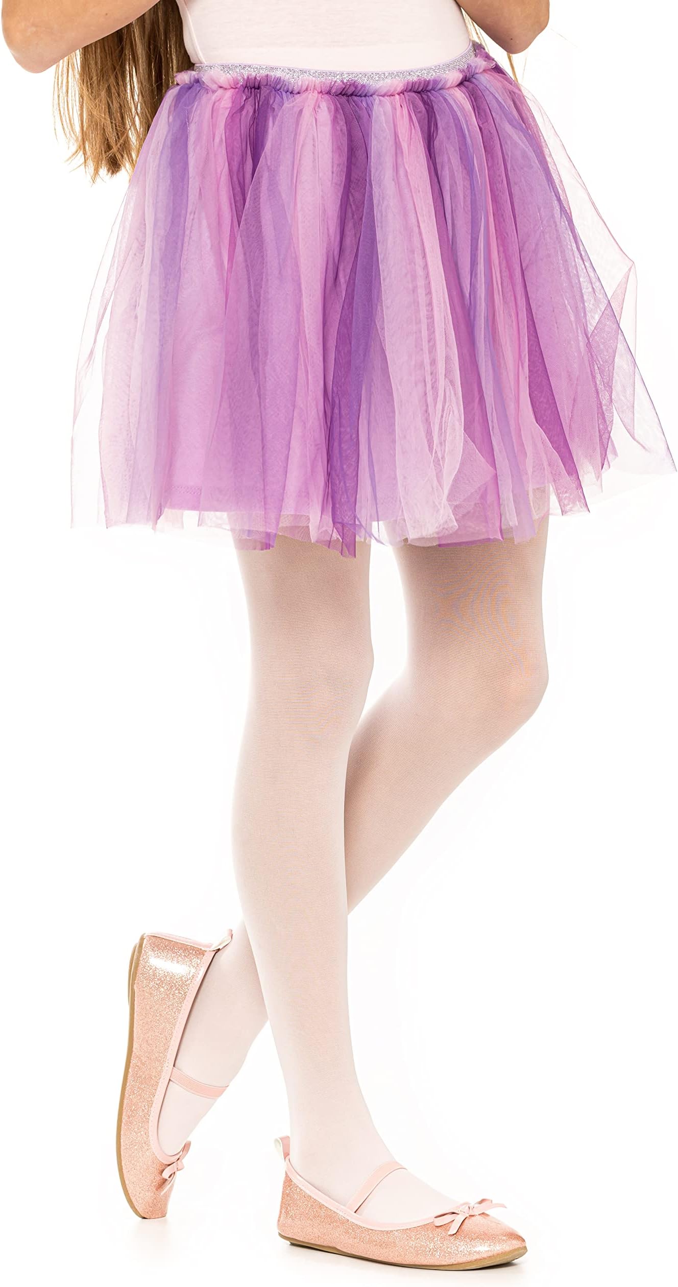 Ballet Tights for Girls - School Uniform Dancing Sport Tights, Strong Footed Soft Microfibre, 50 DEN, 3-12 Years