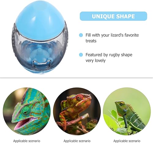 Miniatura 5 de VILLCASE Marcadores de tiza, juguete alimentador de reptiles, bola de juguetes de alimentación de dragón barbudo, dispensador de golosinas de